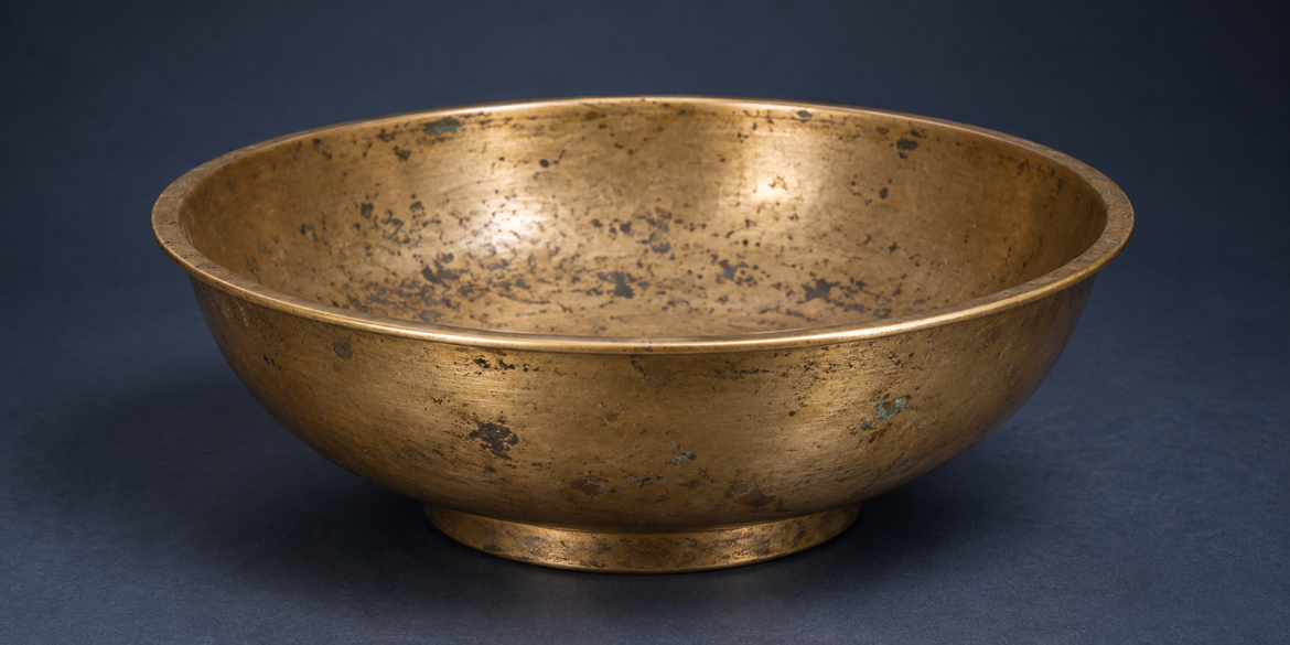 Traditional Korean brass bowl